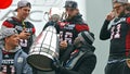 Ottawa Redblacks with Grey Cup during parade Royalty Free Stock Photo